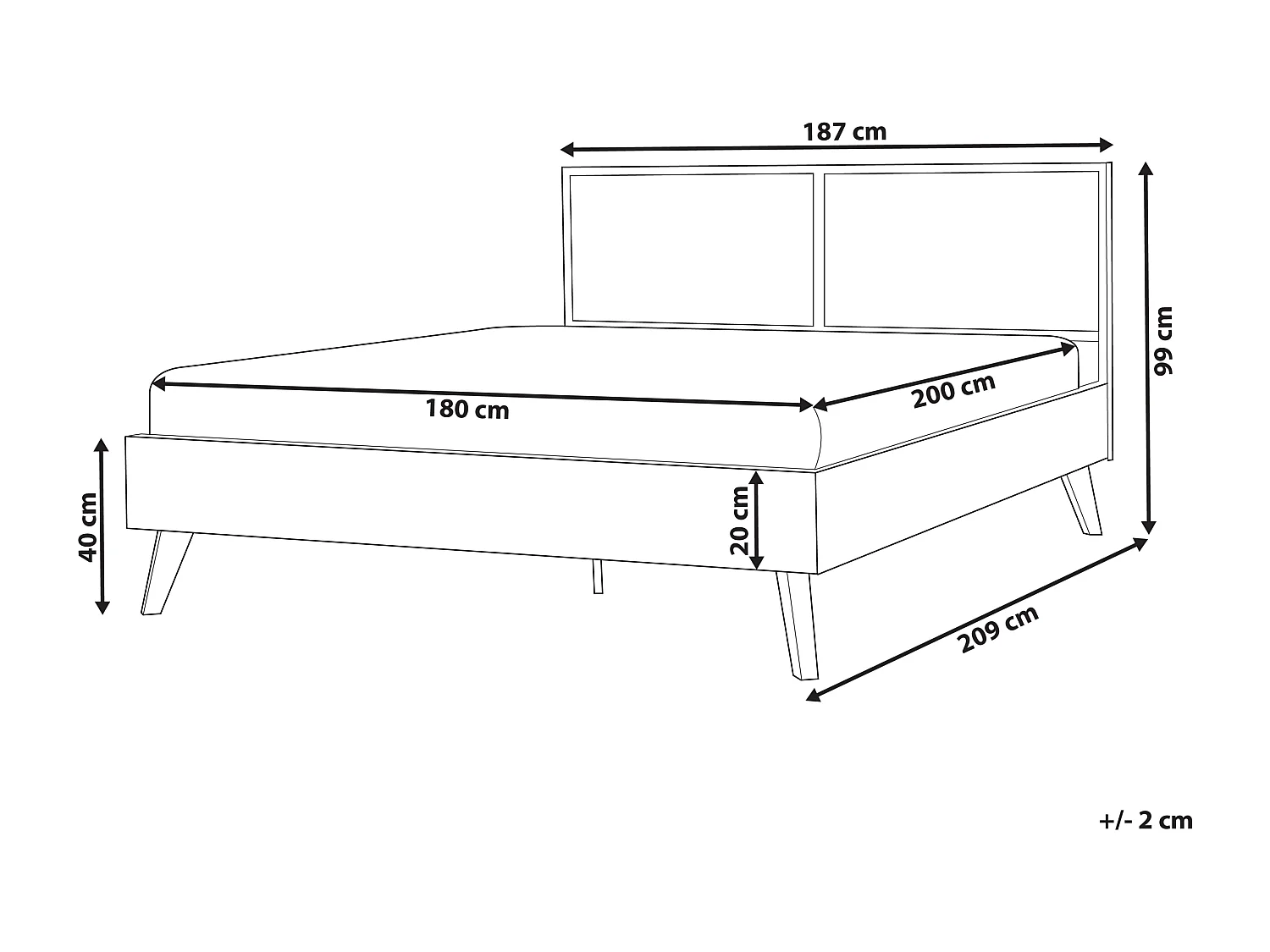 Bed Rotan MONPAZIER 180 x 200 cm Donkerbruin