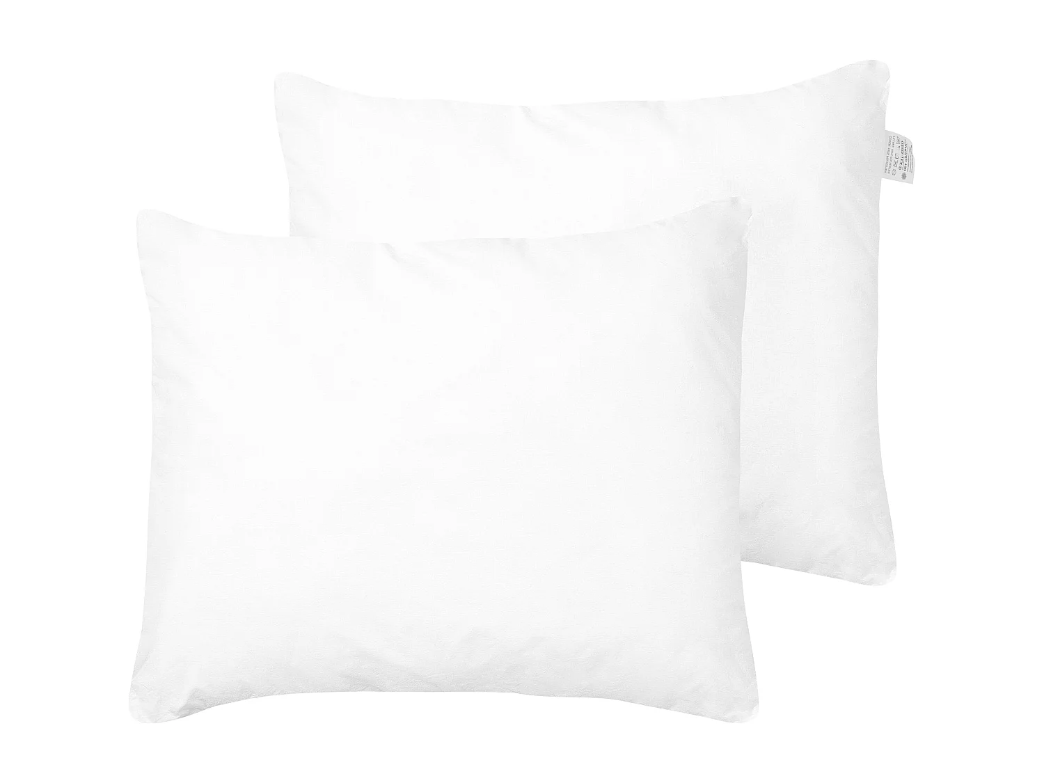 Lot de 2 oreillers ERRIGAL Haut Microfibre 50 x 60 cm Blanc