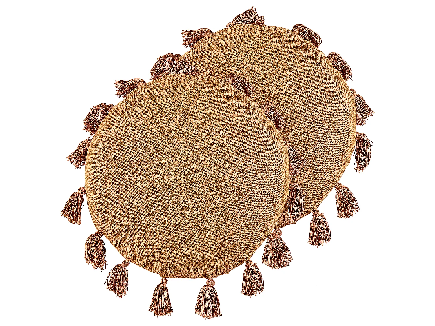 Set of 2 Decorative Cushions MADIA Cotton 45 x 45 cm Orange Solid