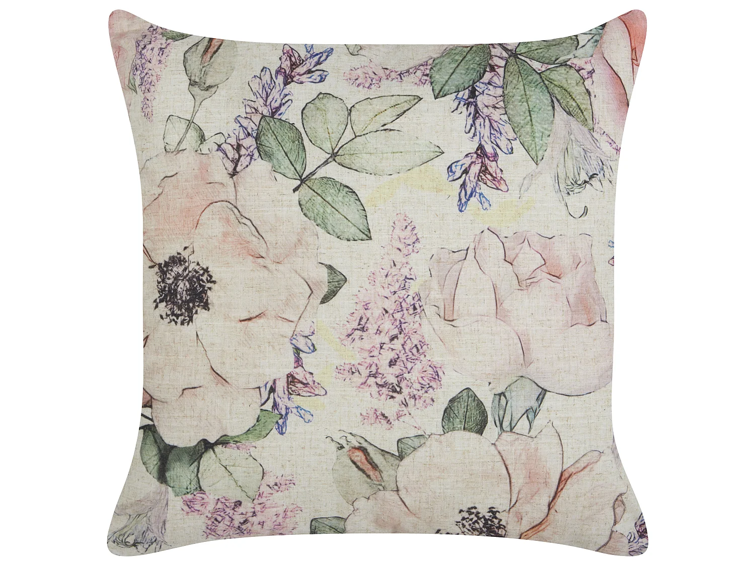 Set van 2 decoratieve kussens ZAHRIYE 45 x 45 cm Paars Bloempatroon