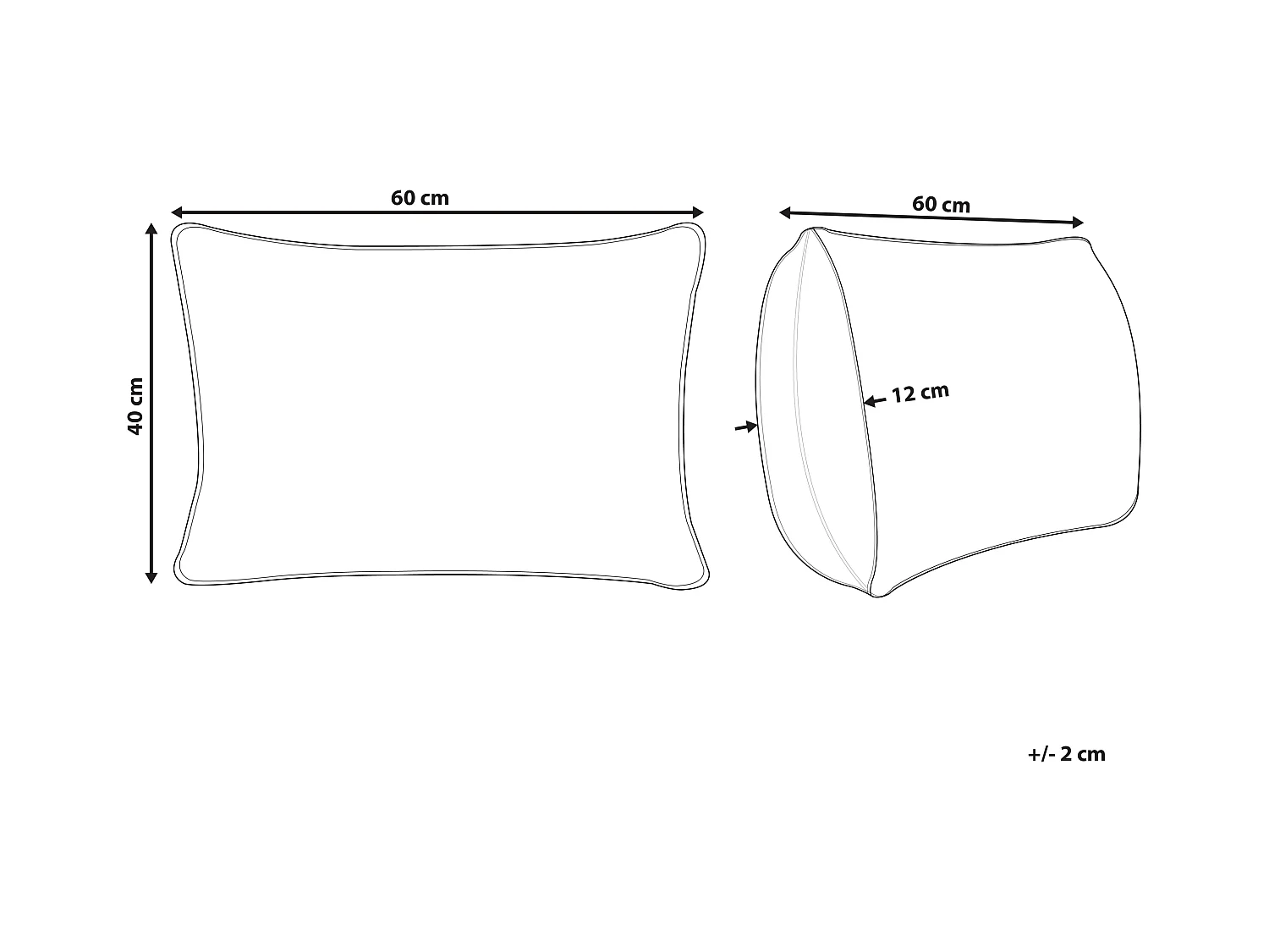 Cojín decorativo TAMNINE 40 x 60 cm Verde claro A cuadros