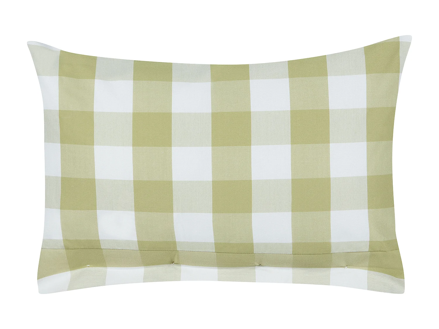 Cojín decorativo TAMNINE 40 x 60 cm Verde claro A cuadros