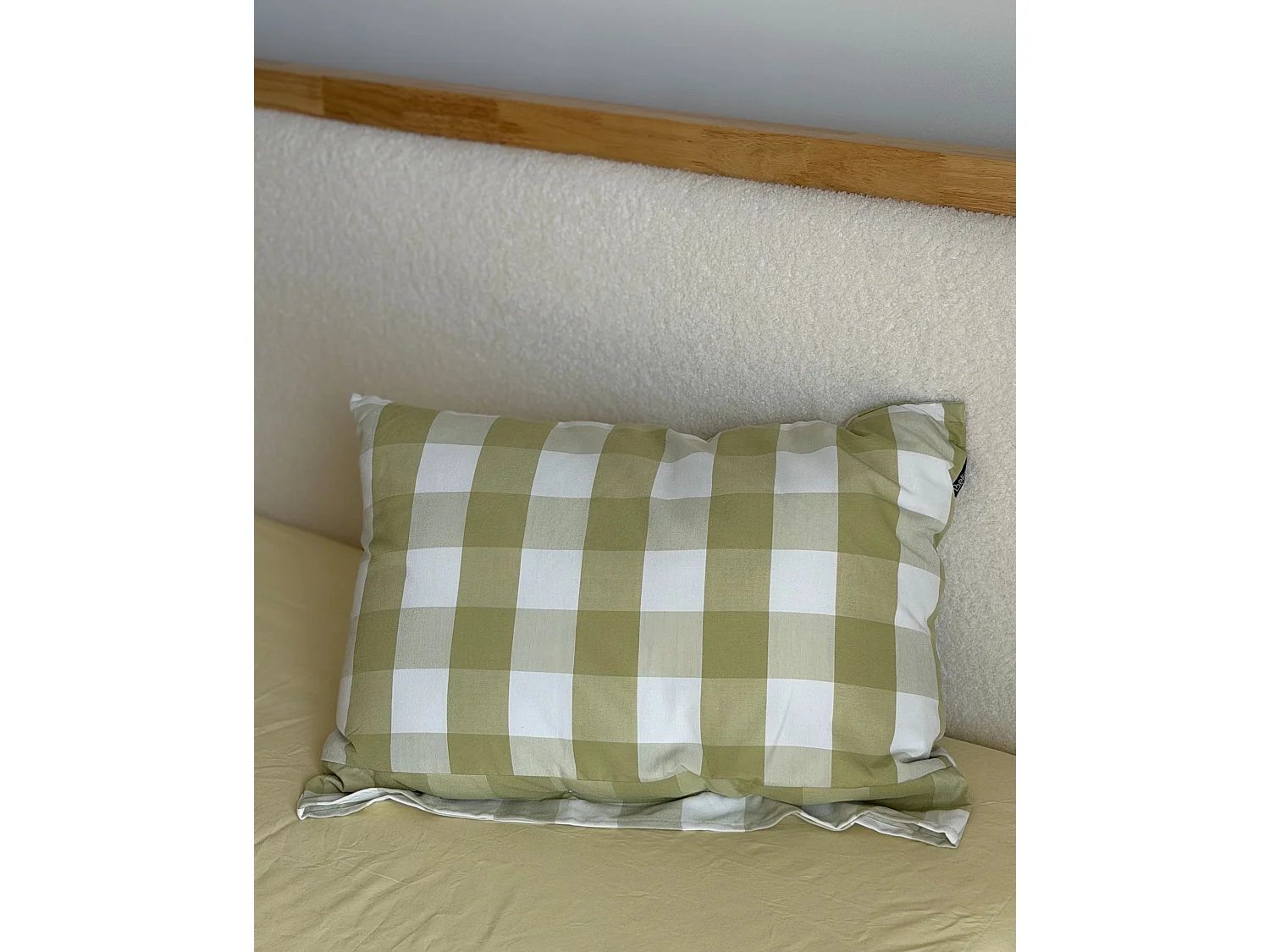 Coussin TAMNINE 40 x 60 cm Vert clair À carreaux