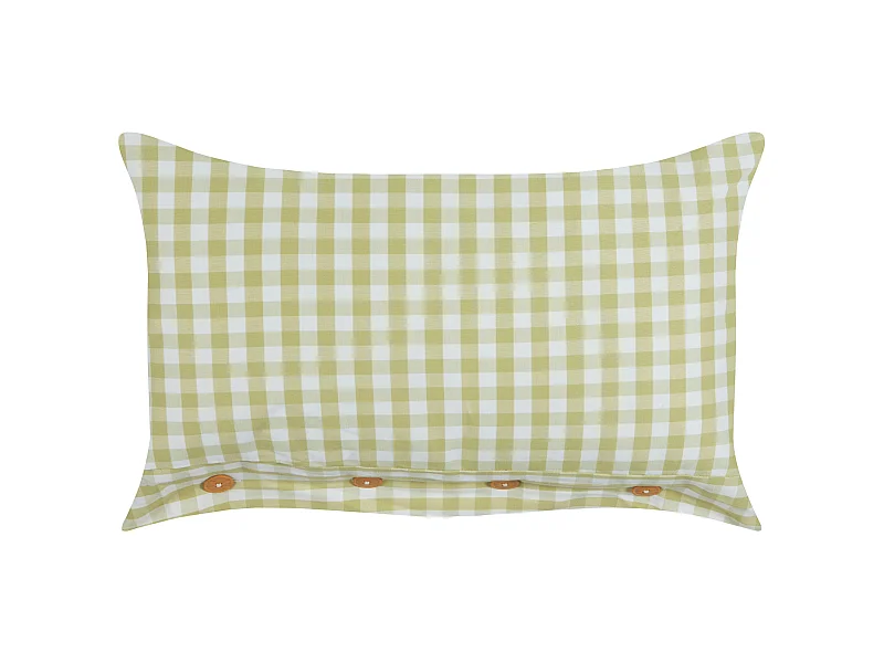 Cojín decorativo TALYA 40 x 60 cm Verde oliva A cuadros