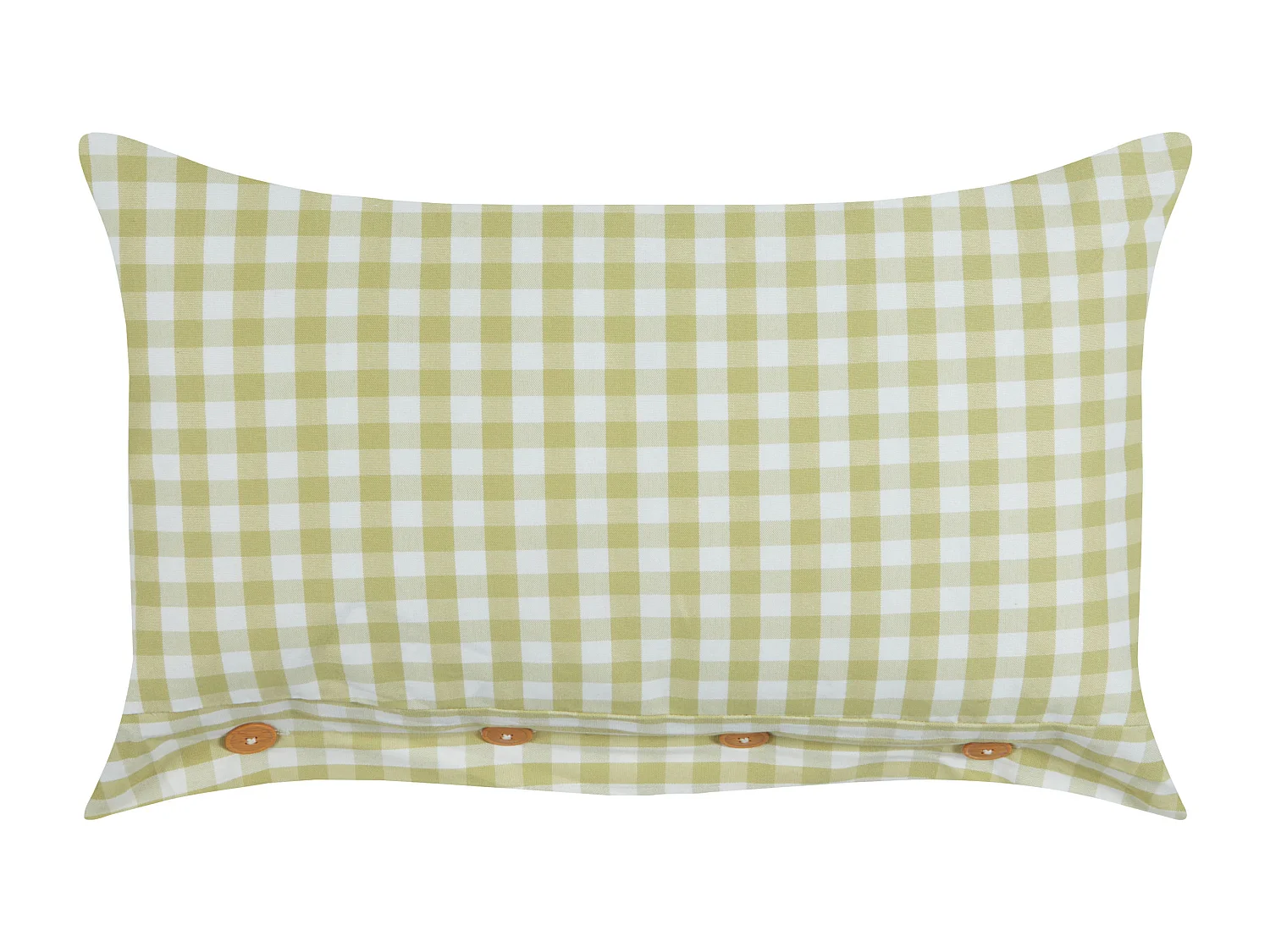 Set van 2 decoratieve kussens TALYA 40 x 60 cm Olijfgroen Geblokt patroon