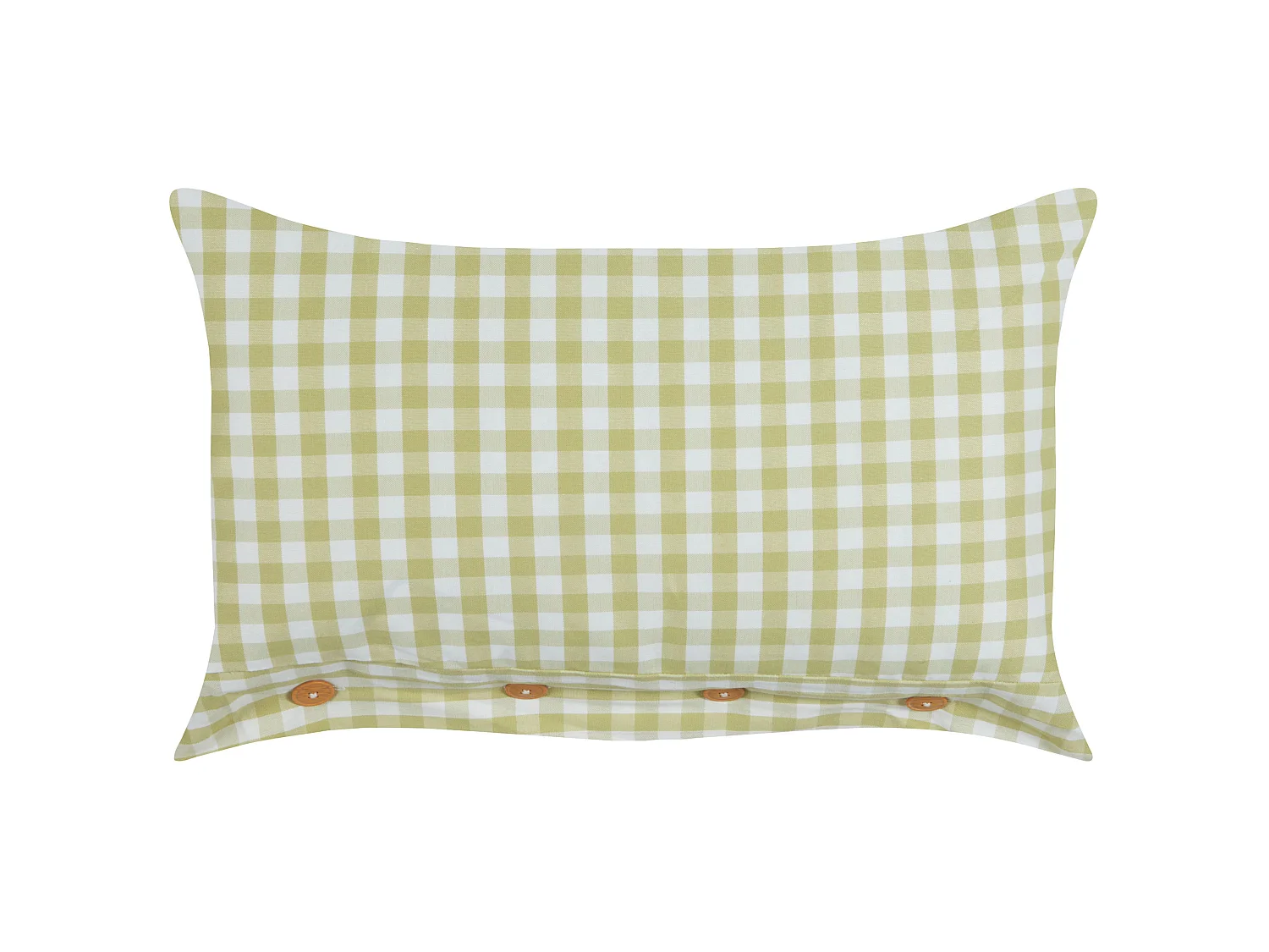 Conjunto de 2 almofadas decorativas TALYA 40 x 60 cm Verde-oliva Quadriculado