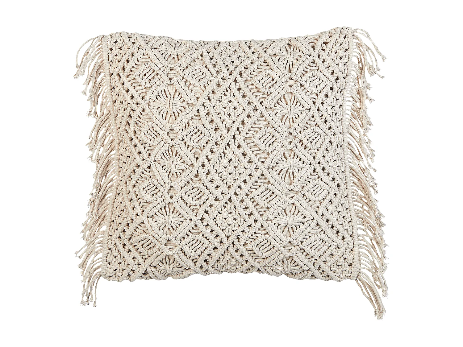 Set van 2 decoratieve kussens PATTAN Katoen 45 x 45 cm Beige Geometrisch patroon