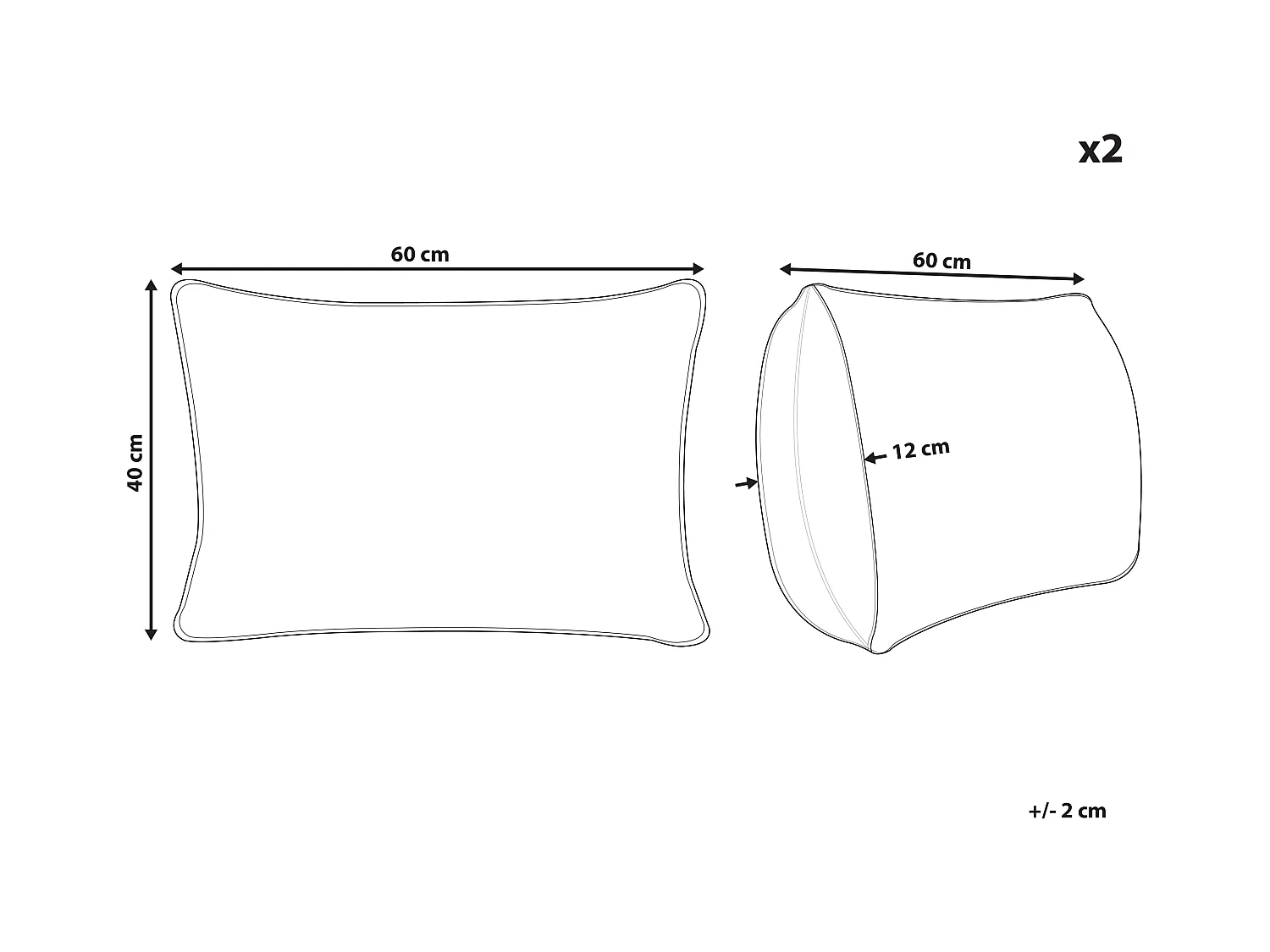 Zestaw 2 poduszek dekoracyjnych TAMNINE 40 x 60 cm Miętowy W kratkę