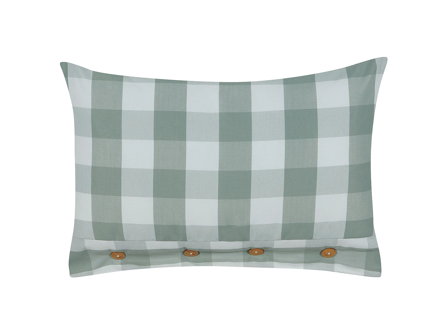 Lot de 2 coussins décoratifs TAMNINE 40 x 60 cm Vert menthe À carreaux