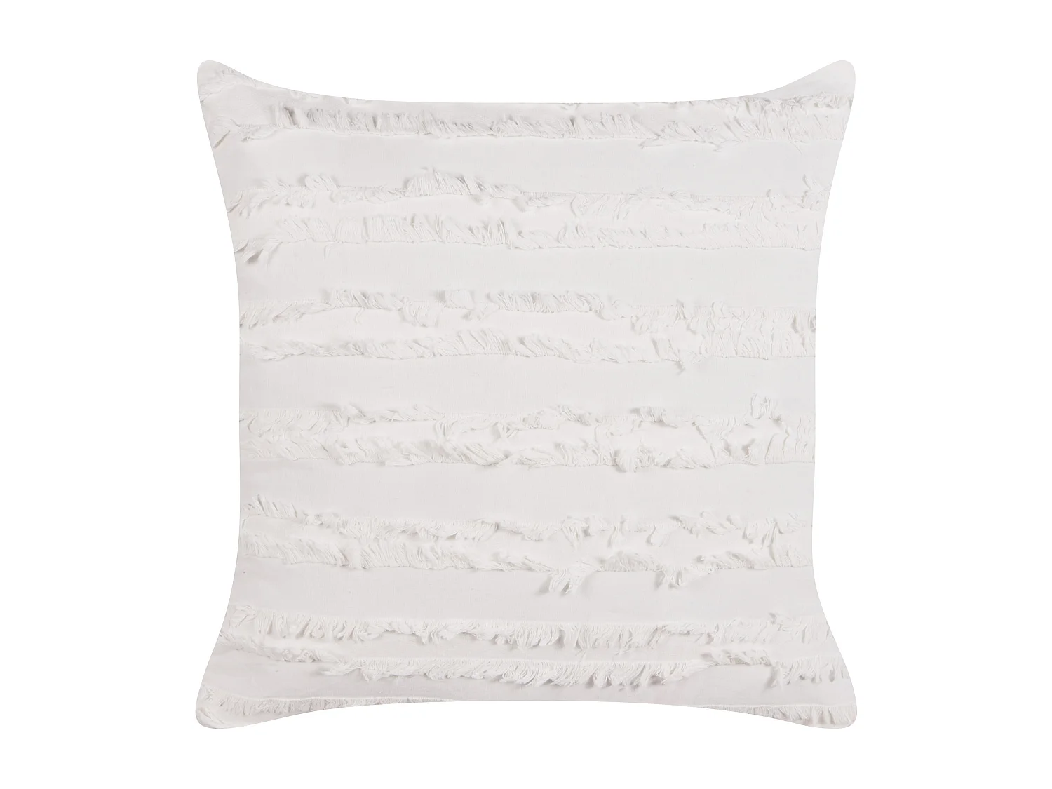 Lot de 2 coussins décoratifs MAKNEH Coton 45 x 45 cm Blanc Unicolore