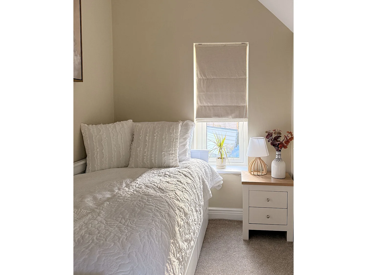 Lot de 2 coussins décoratifs MAKNEH Coton 45 x 45 cm Blanc Unicolore