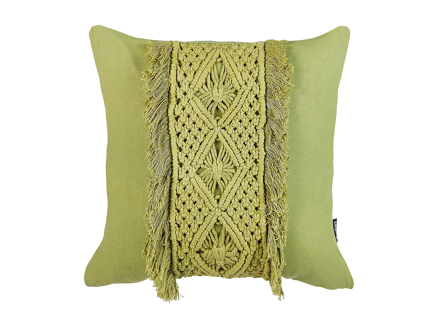 Lot de 2 coussins décoratifs KALAM Coton 45 x 45 cm Vert Motif géométrique