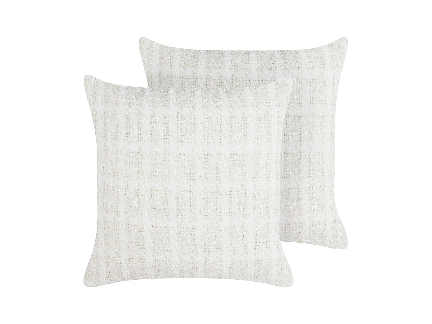 Set di 2 cuscini DOURIS 45 x 45 cm Beige chiaro Trama a scacchi