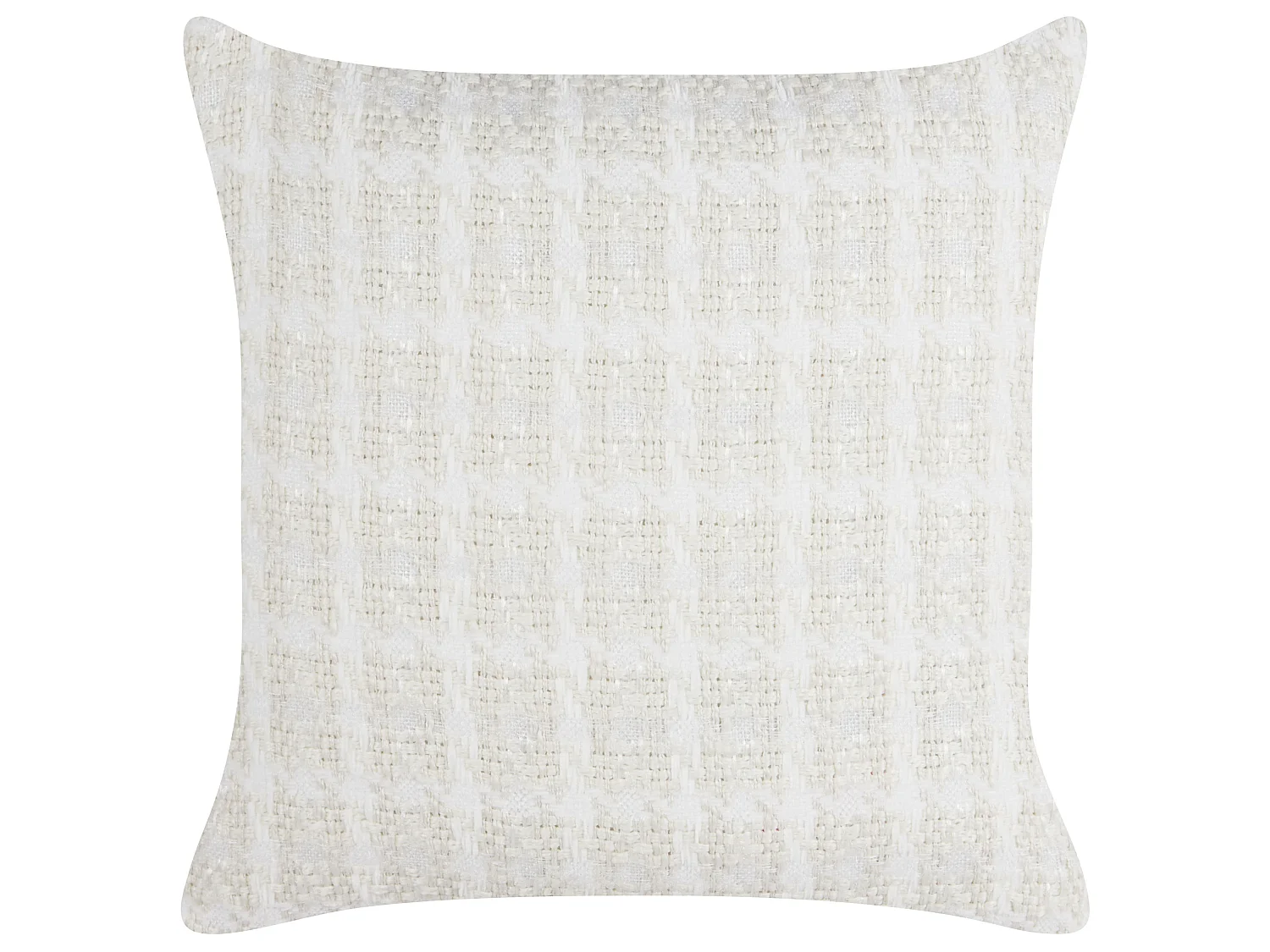 Lot de 2 coussins décoratifs DOURIS 45 x 45 cm Beige clair À carreaux