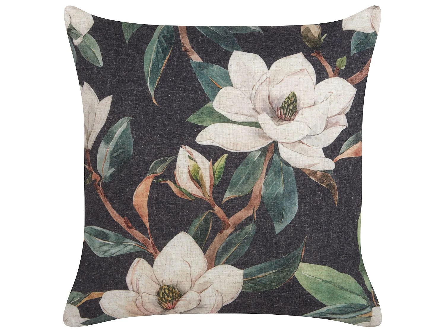 Set di 2 cuscini ZAHRIYE 45 x 45 cm Nero Trama floreale
