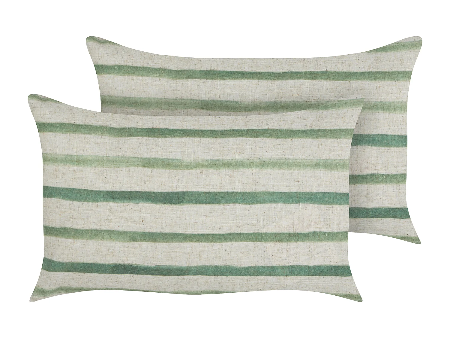 Set van 2 decoratieve kussens KAFRA 30 x 50 cm Groen Gestreept