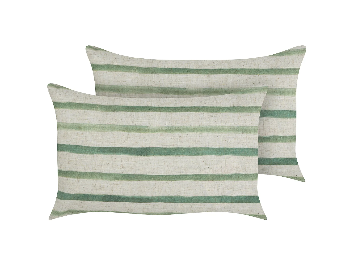 Set di 2 cuscini KAFRA 30 x 50 cm Verde A strisce