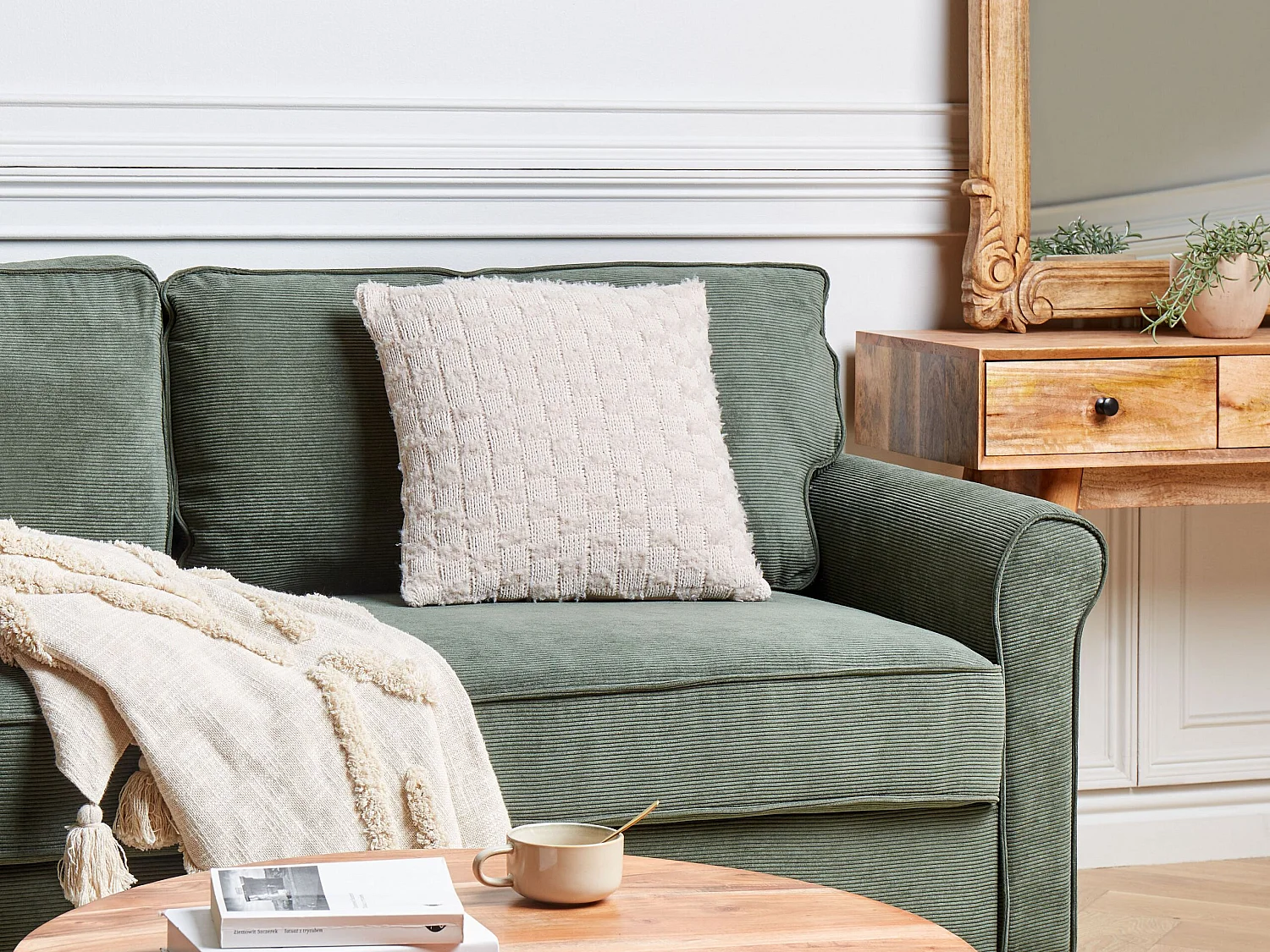 Sierkussen BASALIM 45 x 45 cm Beige Effen