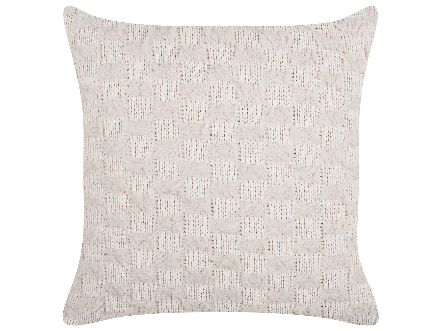 Throw Cushion BASALIM 45 x 45 cm Beige Solid