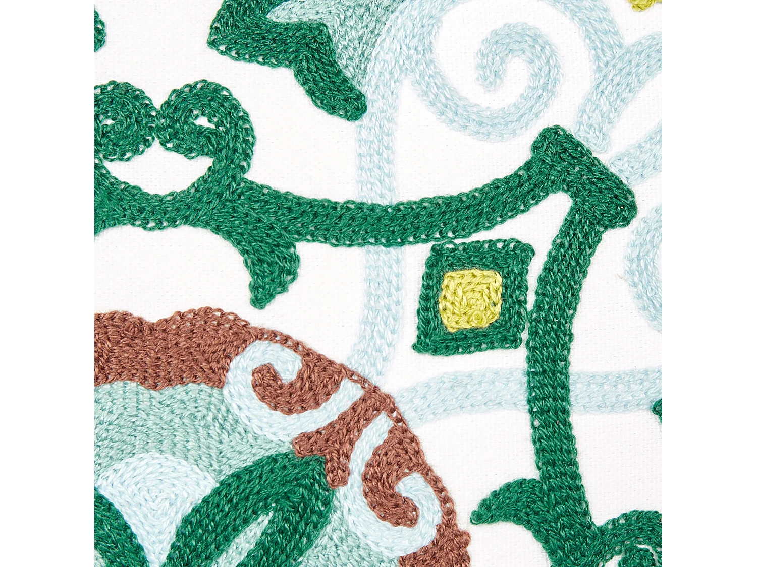 Set van 2 decoratieve kussens ELANITE Katoen 45 x 45 cm Groen Oosters patroon