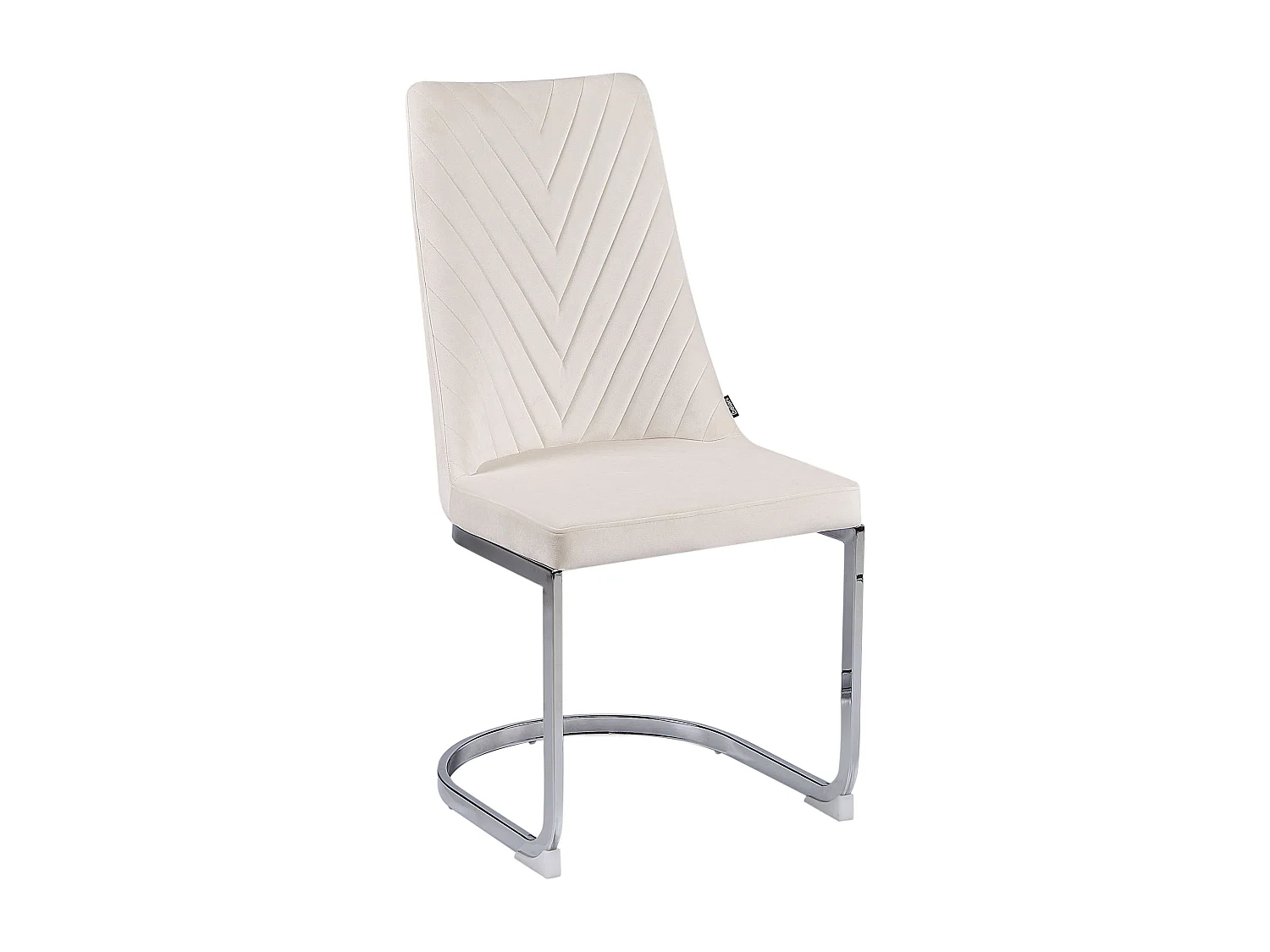 Set van 2 eetkamerstoelen ALTOONA Fluweel Gebroken wit