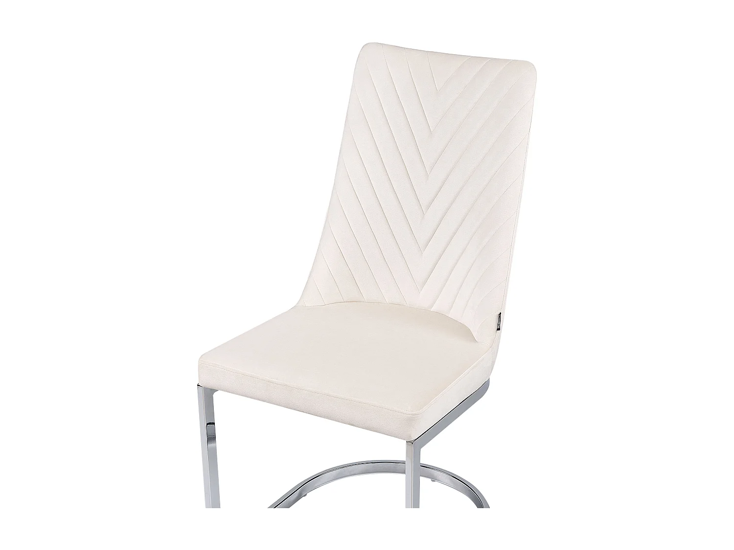 Set van 2 eetkamerstoelen ALTOONA Fluweel Gebroken wit