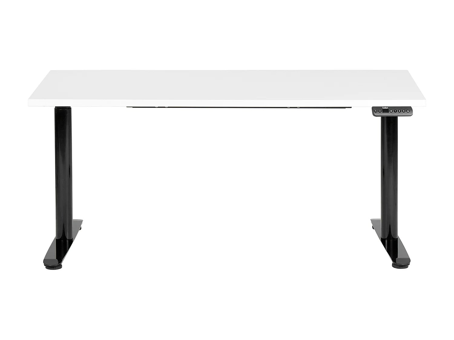 Bureau réglable en hauteur électriquement DESTINAS Blanc/noir 160 cm 72 cm