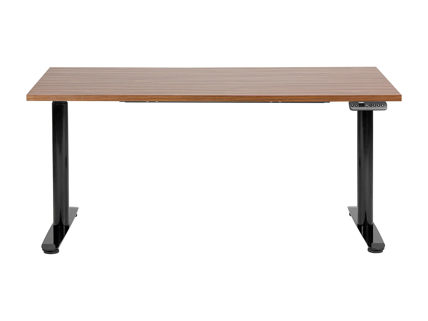 Bureau elektrisch verstelbaar donkerhout/zwart 160 x 72 cm DESTINAS