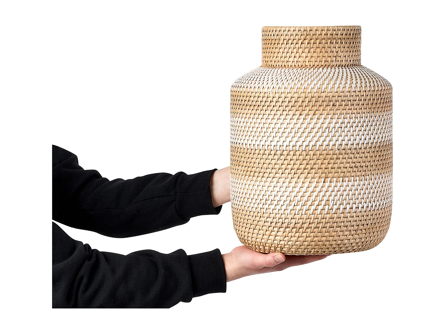 Dekovase RENUN Keramik 36 cm Naturfarben