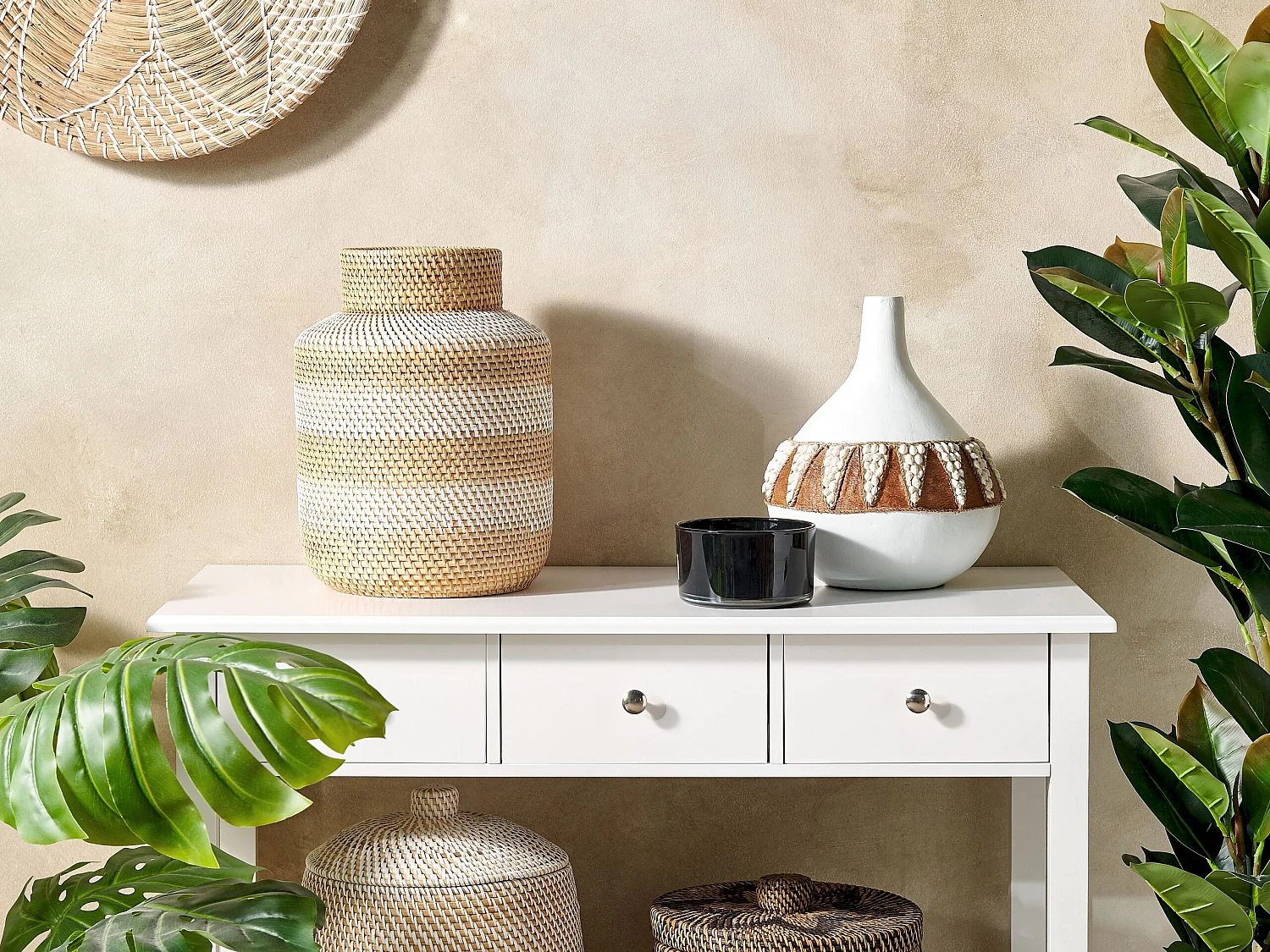 Vase décoratif RENUN Céramique 36 cm Naturel