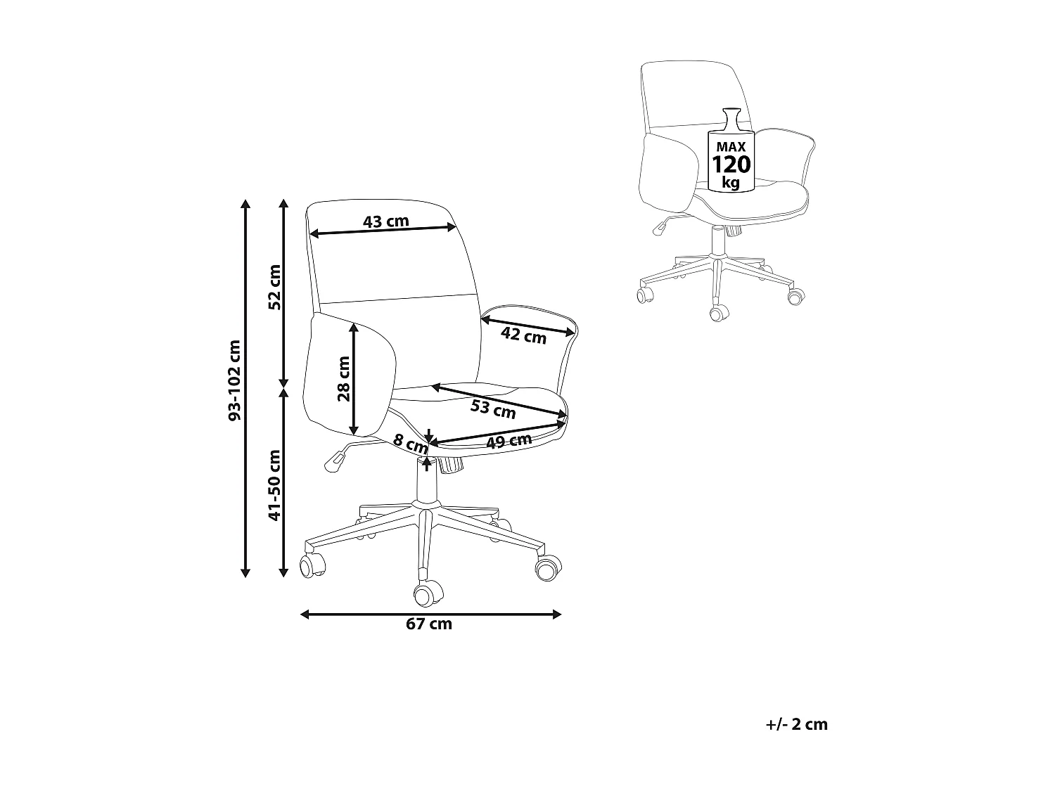 Chaise de bureau RAVISHING Marron