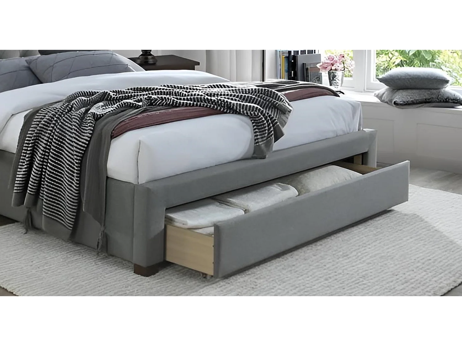 Letto Avanti/160x200/Tessuto-Grigio