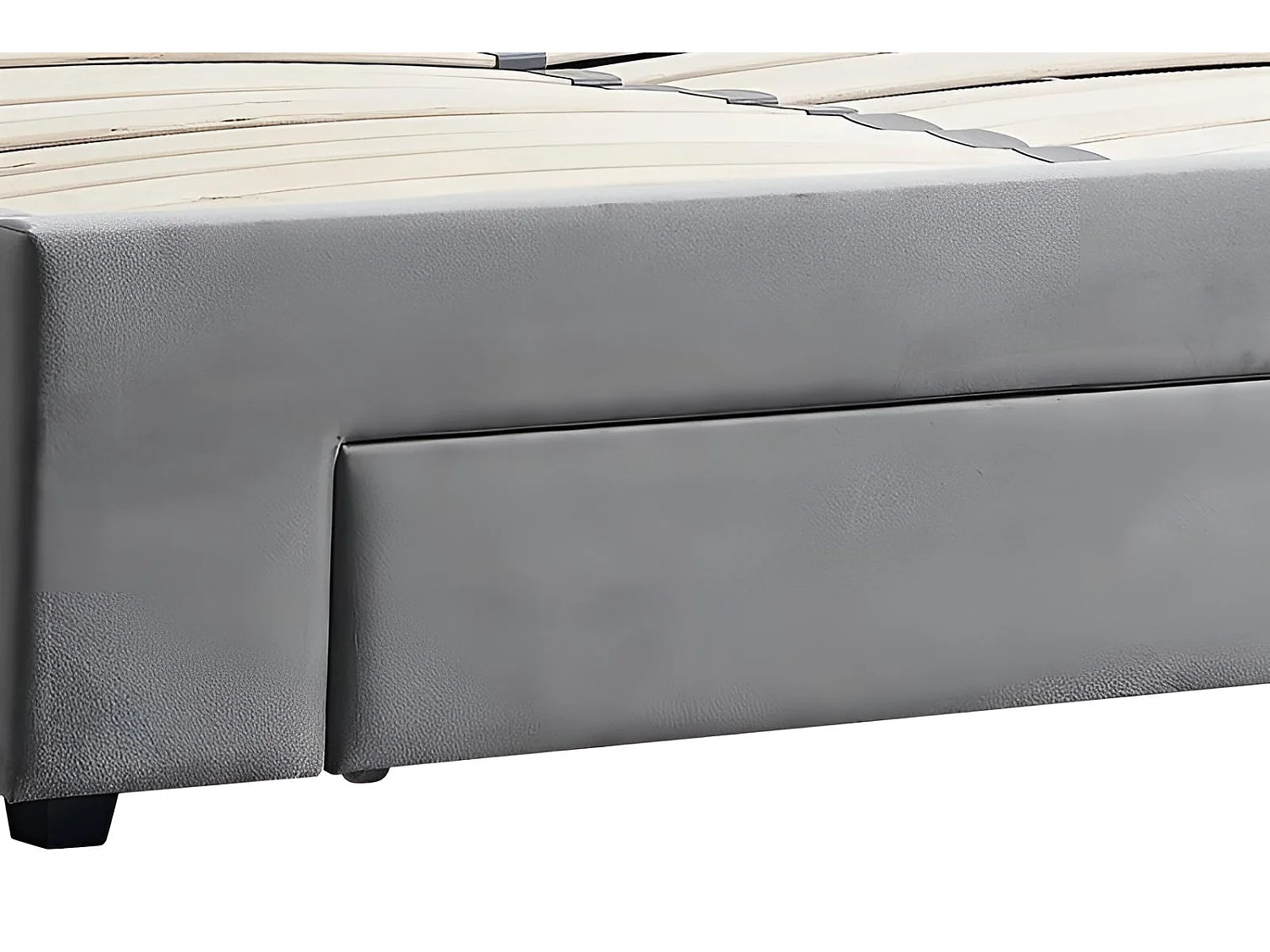 Letto Becky/160x200/Tessuto-Grigio