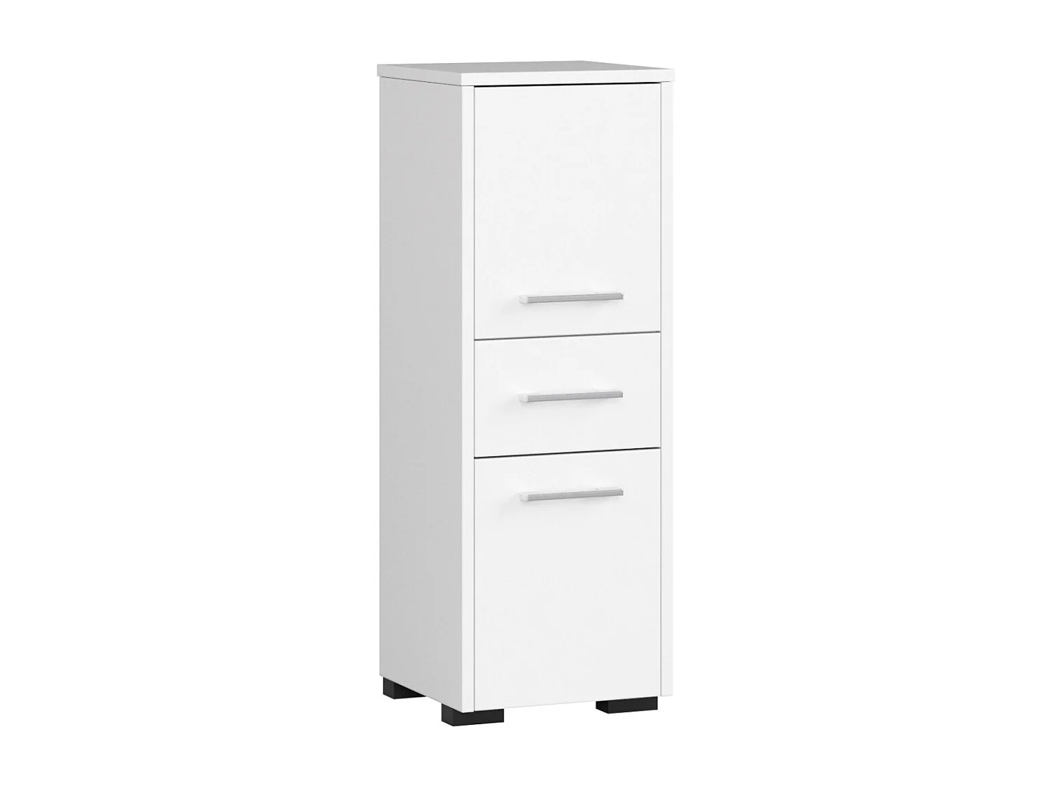 Luxe Witte Badkamerkast FIN Zuil 30cm Met 3 Planken en 1 Lade - Hangend of Staand Model - Hoogte 85cm - Zelfmontage