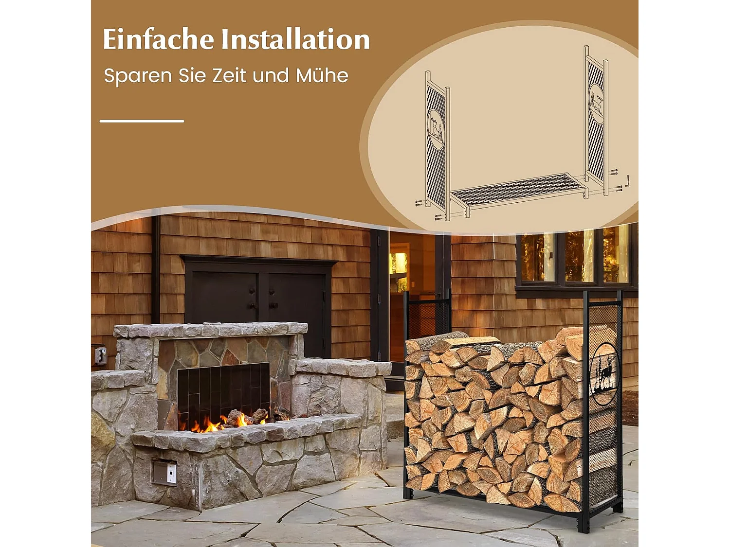 Kaminholzregal ZB33470DE