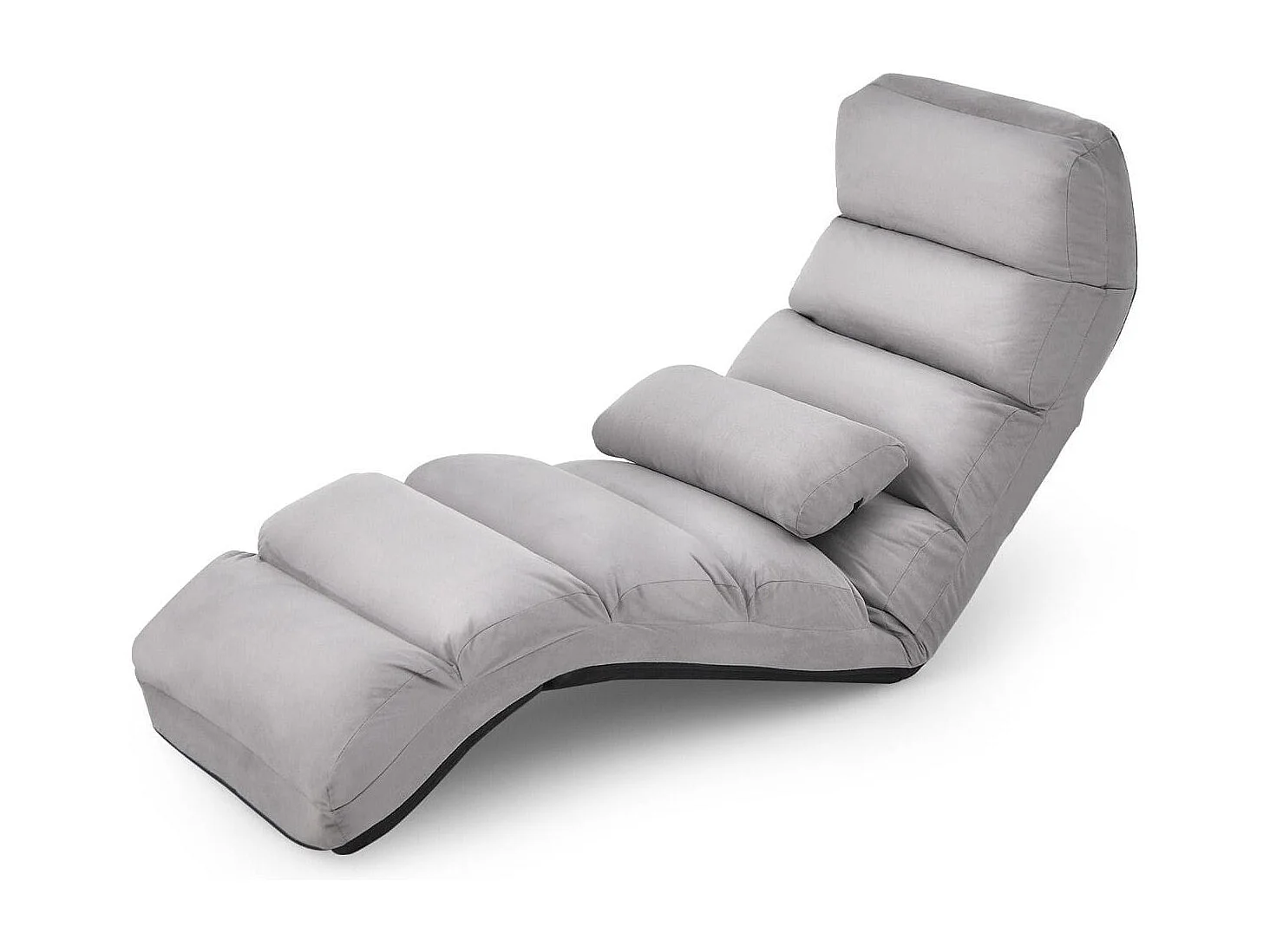 5-fach Einstellbare Relaxliege mit Rückenlehne Klappbare Relaxsessel 175 x 55 x 20 cm Grau