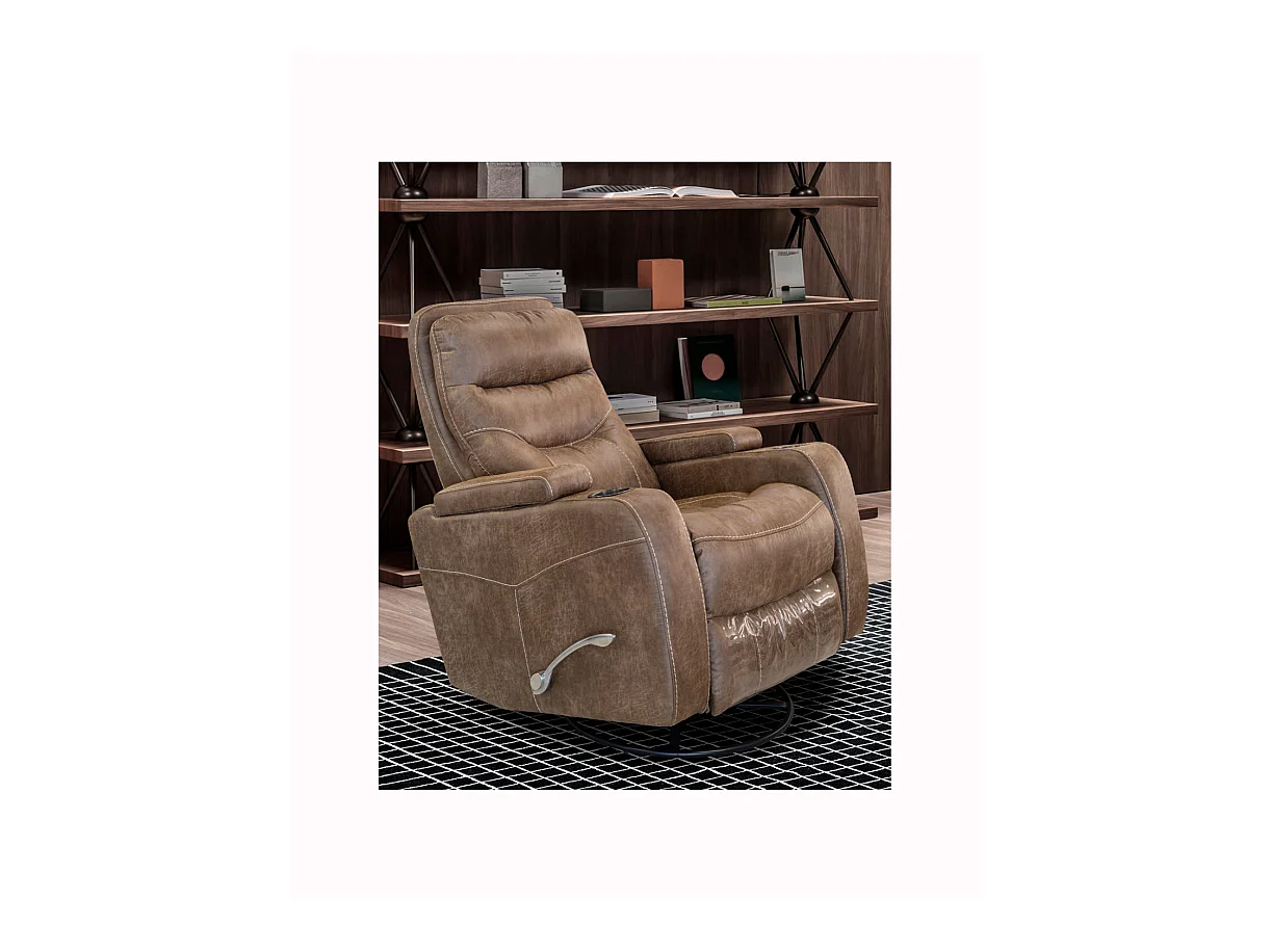 Relax Sessel Mondivi L/Relax Funktion/Stoffbezug/Braun