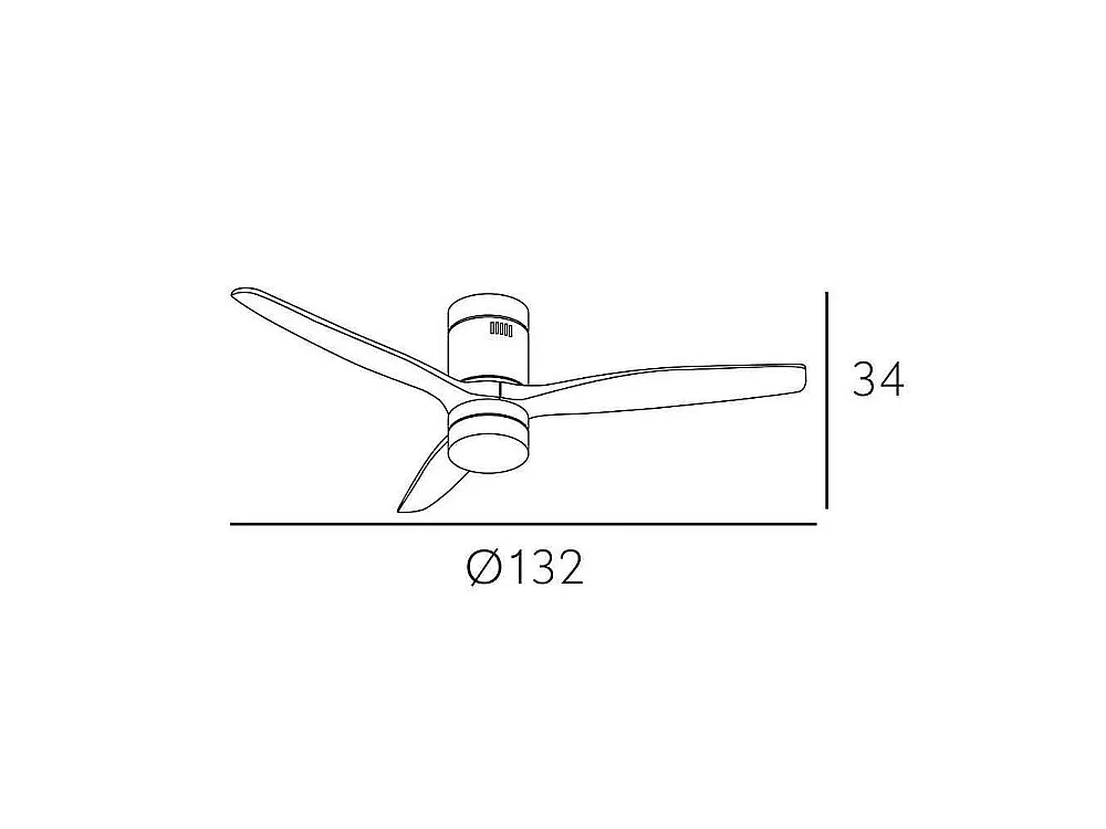 Moderner Nickel-Deckenventilator mit LED-Licht und Fernbedienung - Aguilon DC Ventilator mit 6 Geschwindigkeiten und Farbgedächtnis