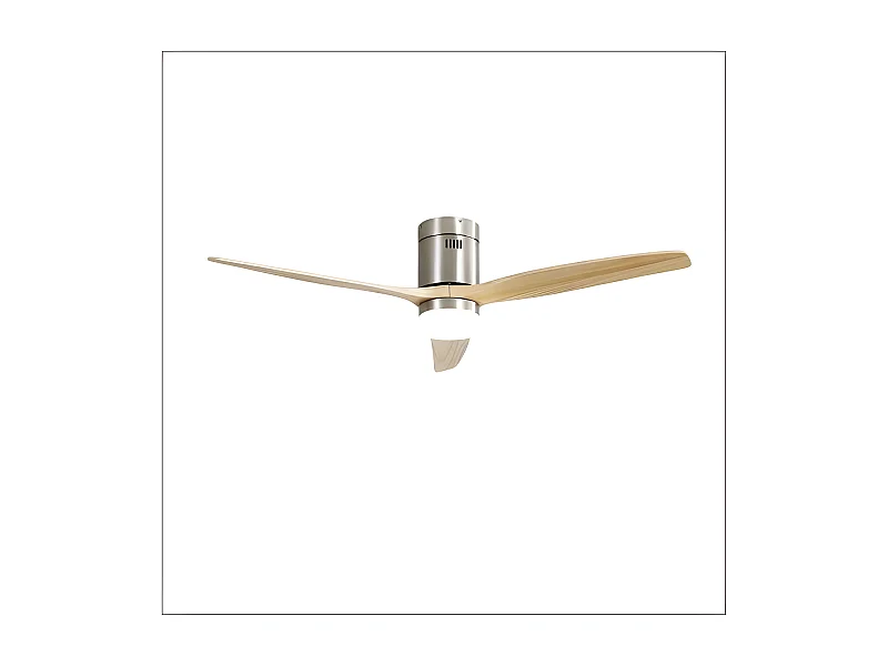 Ventilateur DC AGUILON nickel hay LED avec mémoire de couleur Fabrilamp