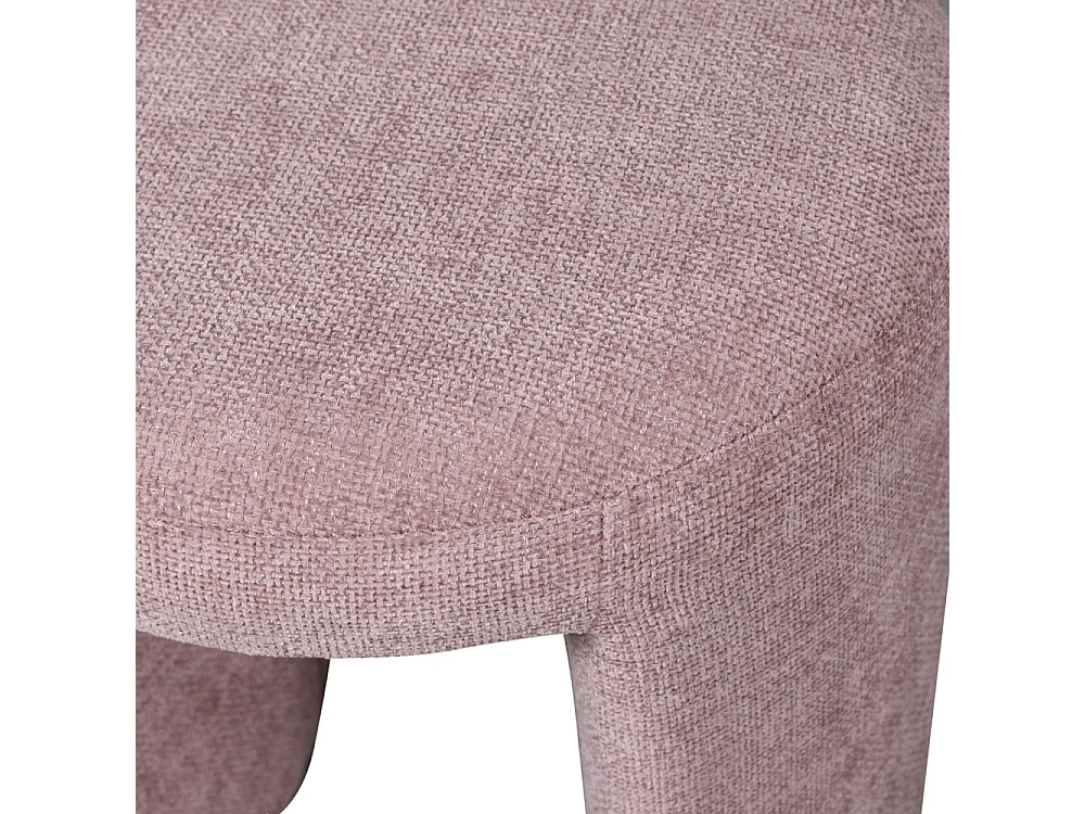 Charlie - Pouf rond en tissu ø45cm - Rose
