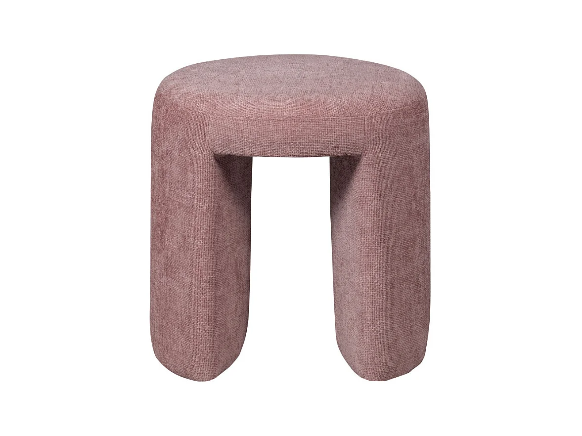 Charlie - Pouf rond en tissu ø45cm - Rose