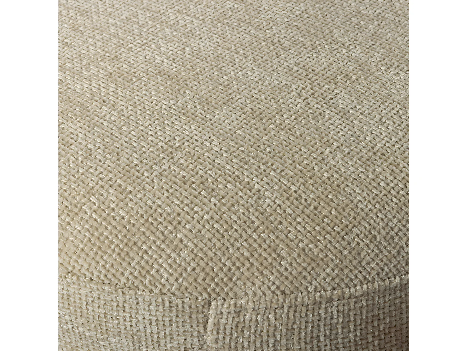 Charlie - Pouf rond en tissu ø45cm - Beige