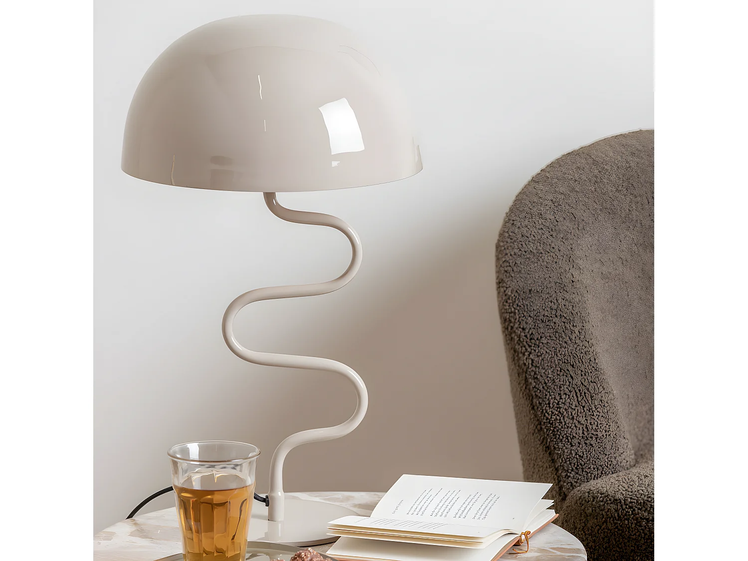 Twist - Lampe à poser en métal - Taupe