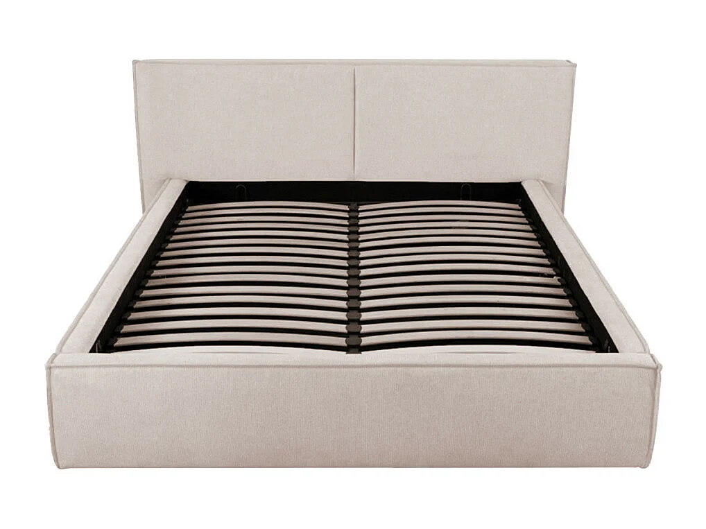 Liberia - Lit coffre en tissu 160x200cm - Écru