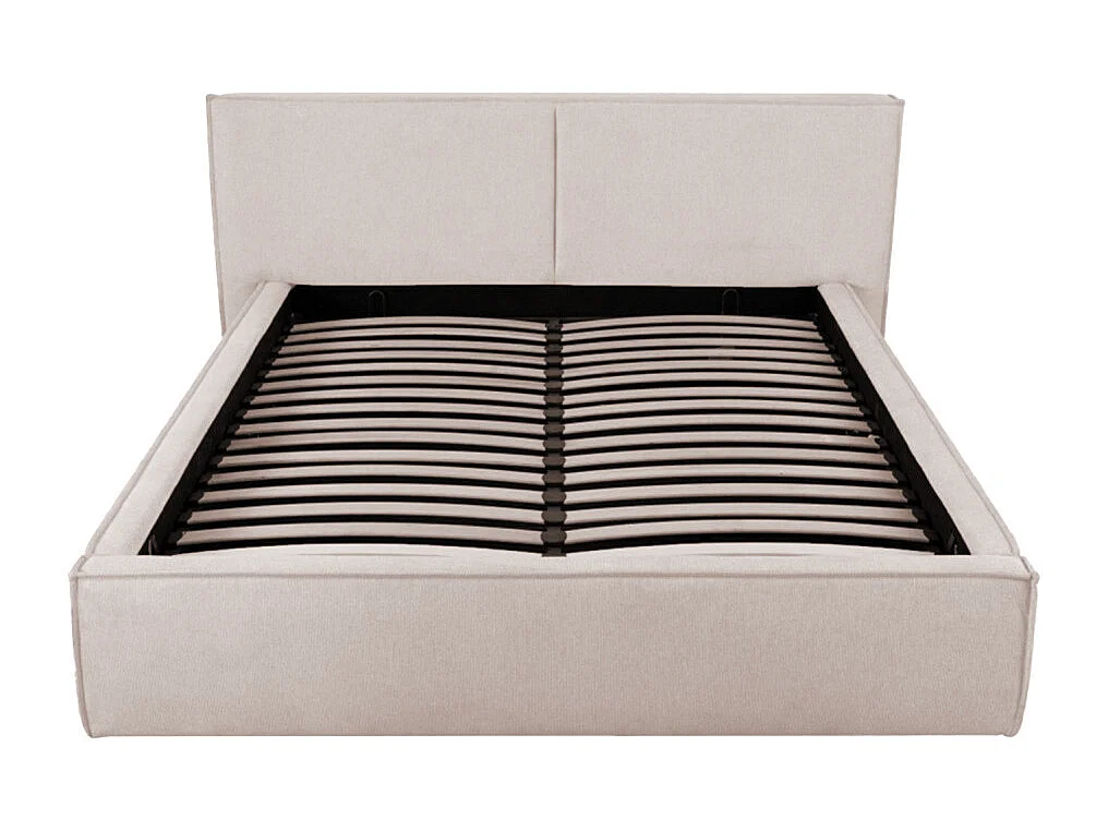 Liberia - Lit coffre en tissu 160x200cm - Écru