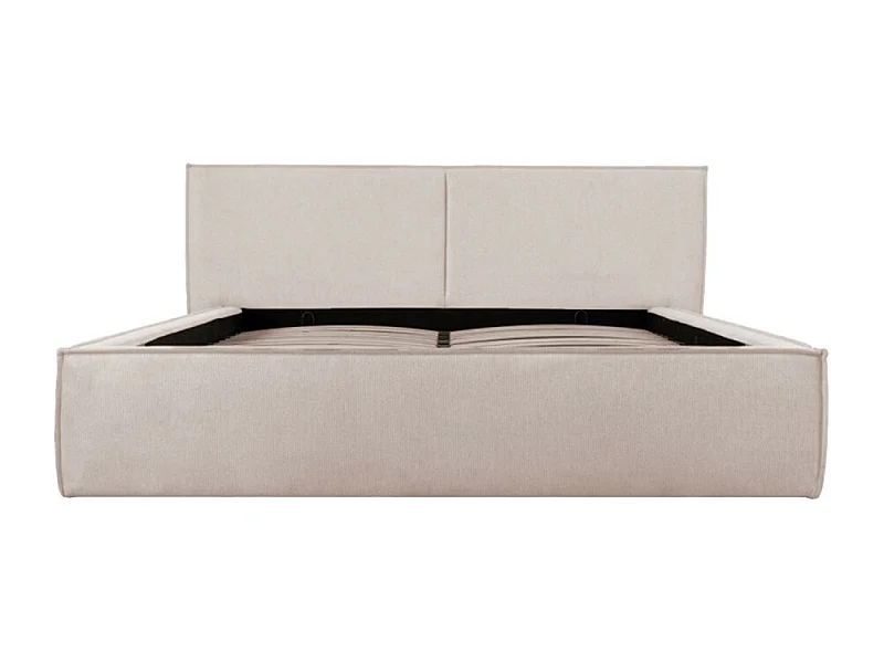 Liberia - Lit coffre en tissu 160x200cm - Écru