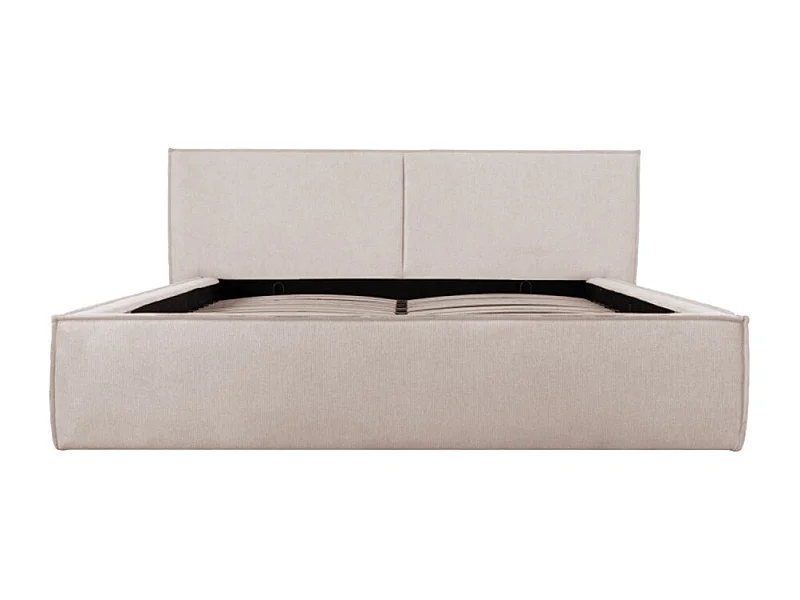 Liberia - Lit coffre en tissu 140x190 cm - Écru