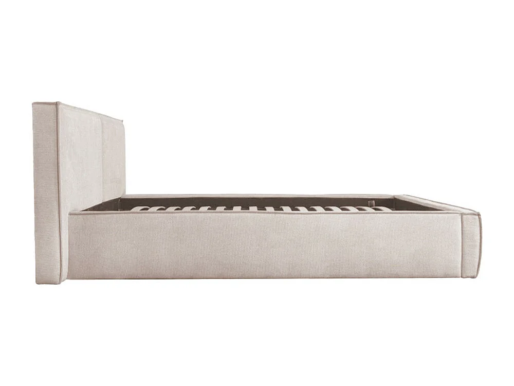 Liberia - Lit coffre en tissu 140x190 cm - Écru