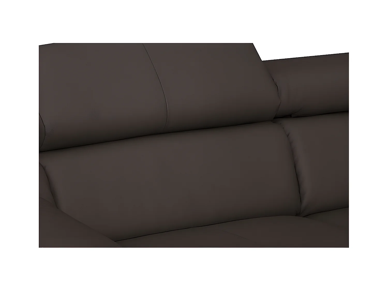 Canapé d'angle convertible en cuir italien de luxe 5 places ASTORIA, chocolat, angle droit