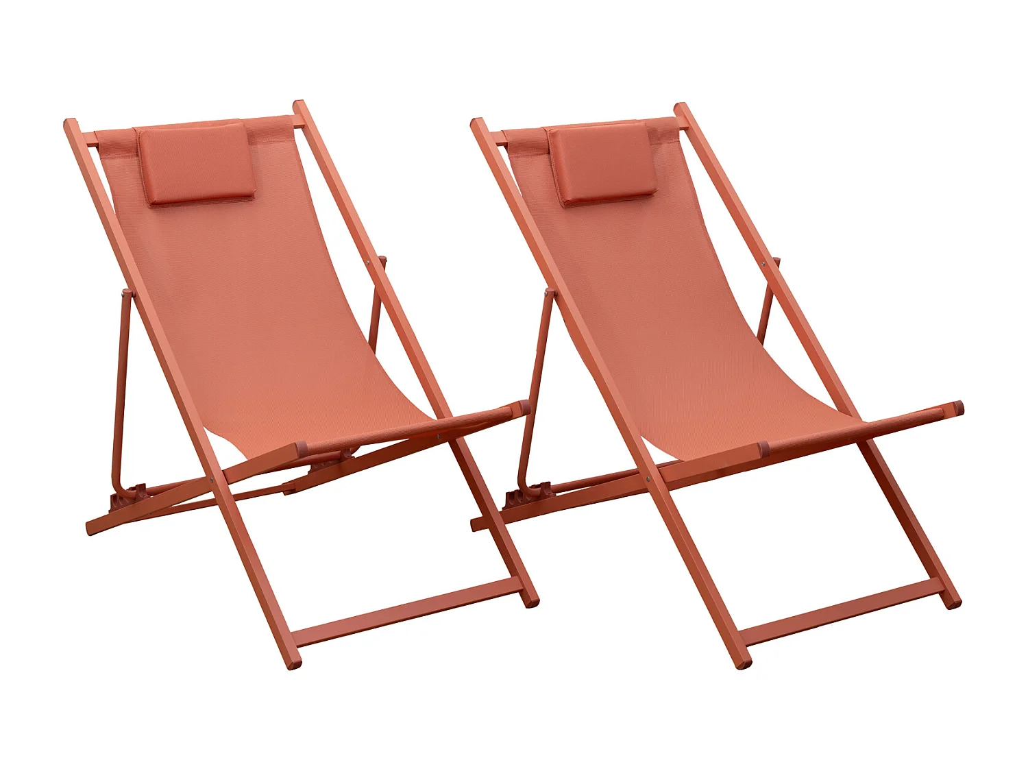 Set di 2 sedie CYPRUS - struttura in terracotta textilene/terracotta